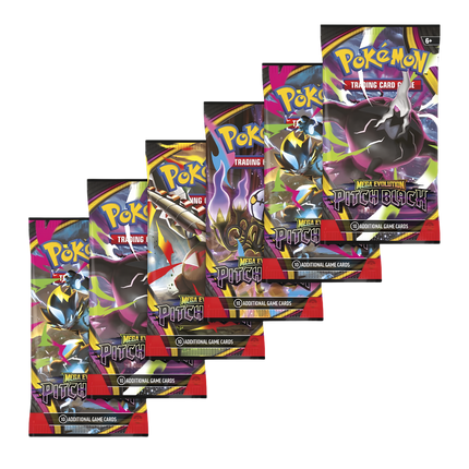 Pokemon TCG - Mega Evolution: Pitch Black Booster Bundle (6 Packs)