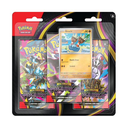 Pokemon TCG - Mega Evolution: Pitch Black 3 Pack Blister (Binacle Promo)